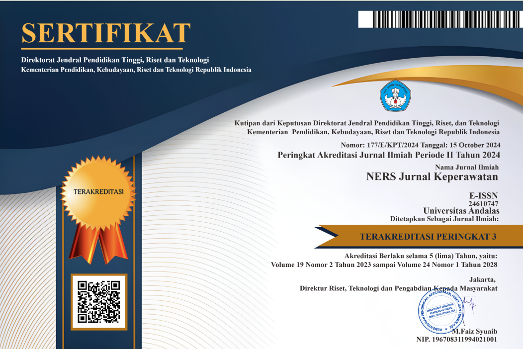 SINTA 3 accreditation certificate, NERS Jurnal Keperawatan